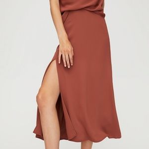 Aritzia Babaton Rust Wilson Skirt